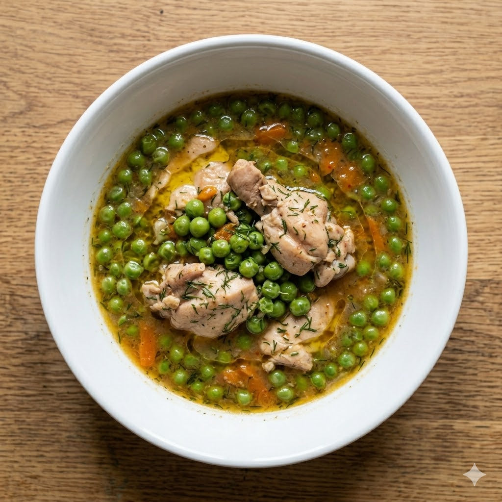 Пиле с грах